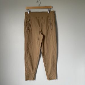 Athleta Trekkie North High Rise Joggers Pants Big Sur Brown Athleisure Women's 8